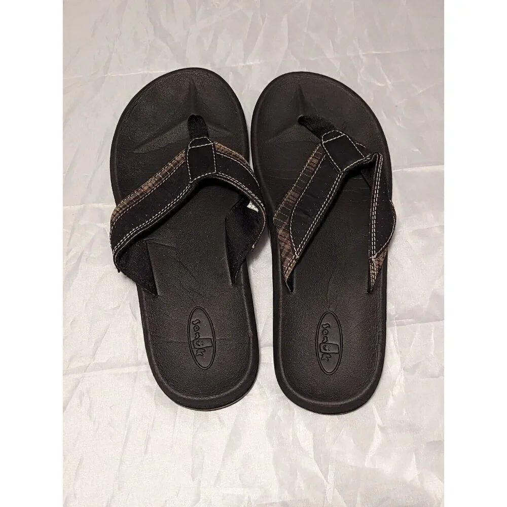 Sonuk Black Yoga Mat Flip Flop Sandals Mens 11